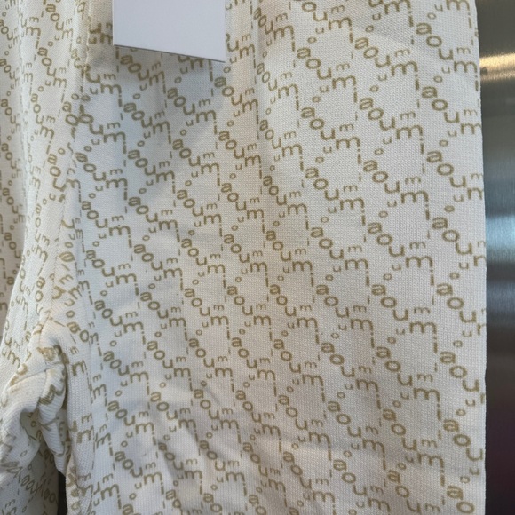 NWOT Miaou Oat Harley Capri Logo Beige White Legging Monogram Cropped - Picture 5 of 15